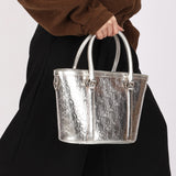 Dior Oblique Tote Metallic Silver