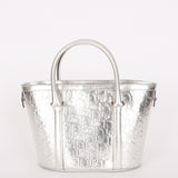 Christian Dior Diorissimo Trotter Tote Metallic Silver 2008