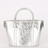 Christian Dior Diorissimo Trotter Tote Metallic Silver 2008
