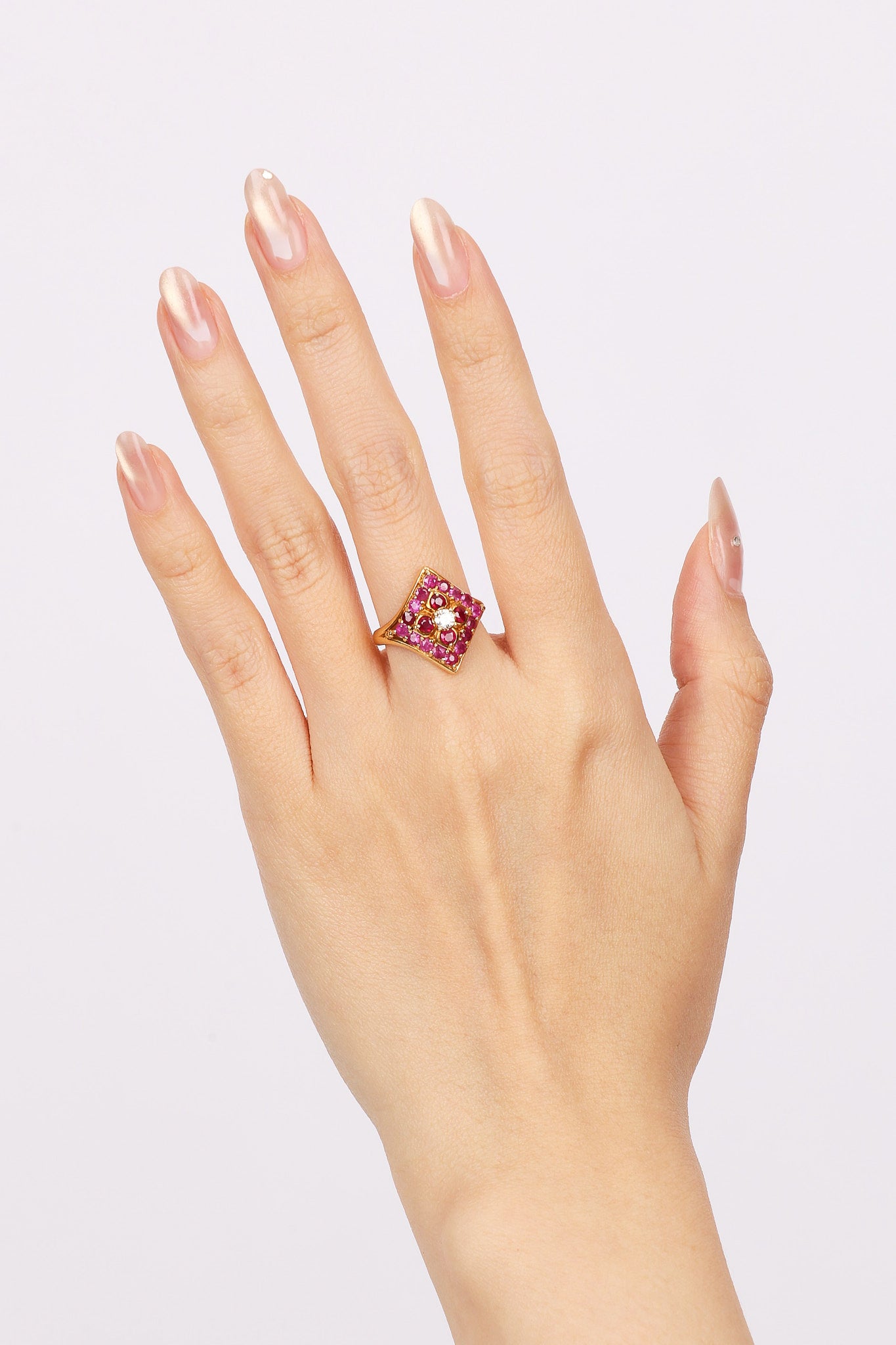 18K Ruby & Diamond Gold Ring