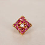 18K Ruby & Diamond Gold Ring