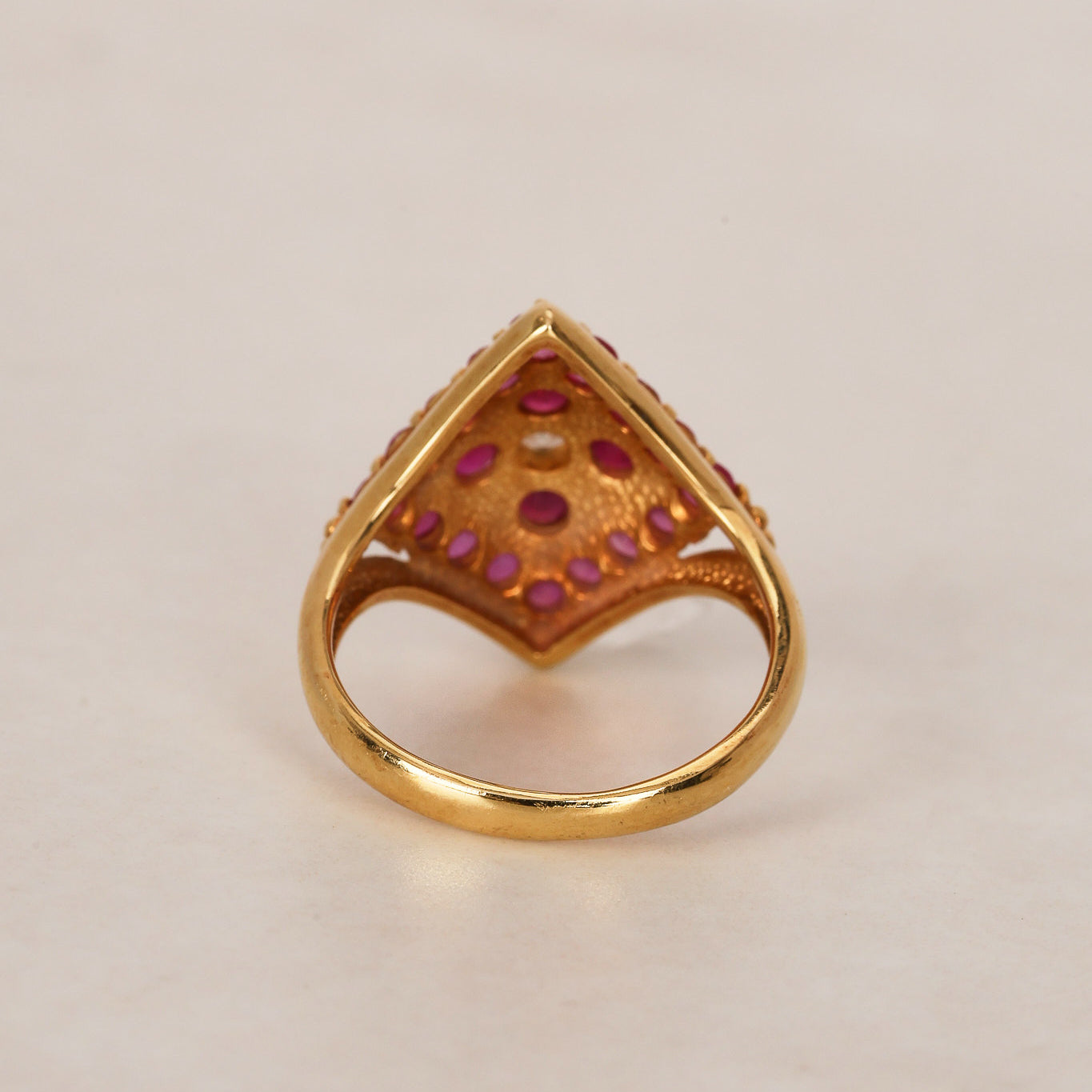 18K Ruby & Diamond Gold Ring