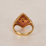 18K Ruby & Diamond Gold Ring