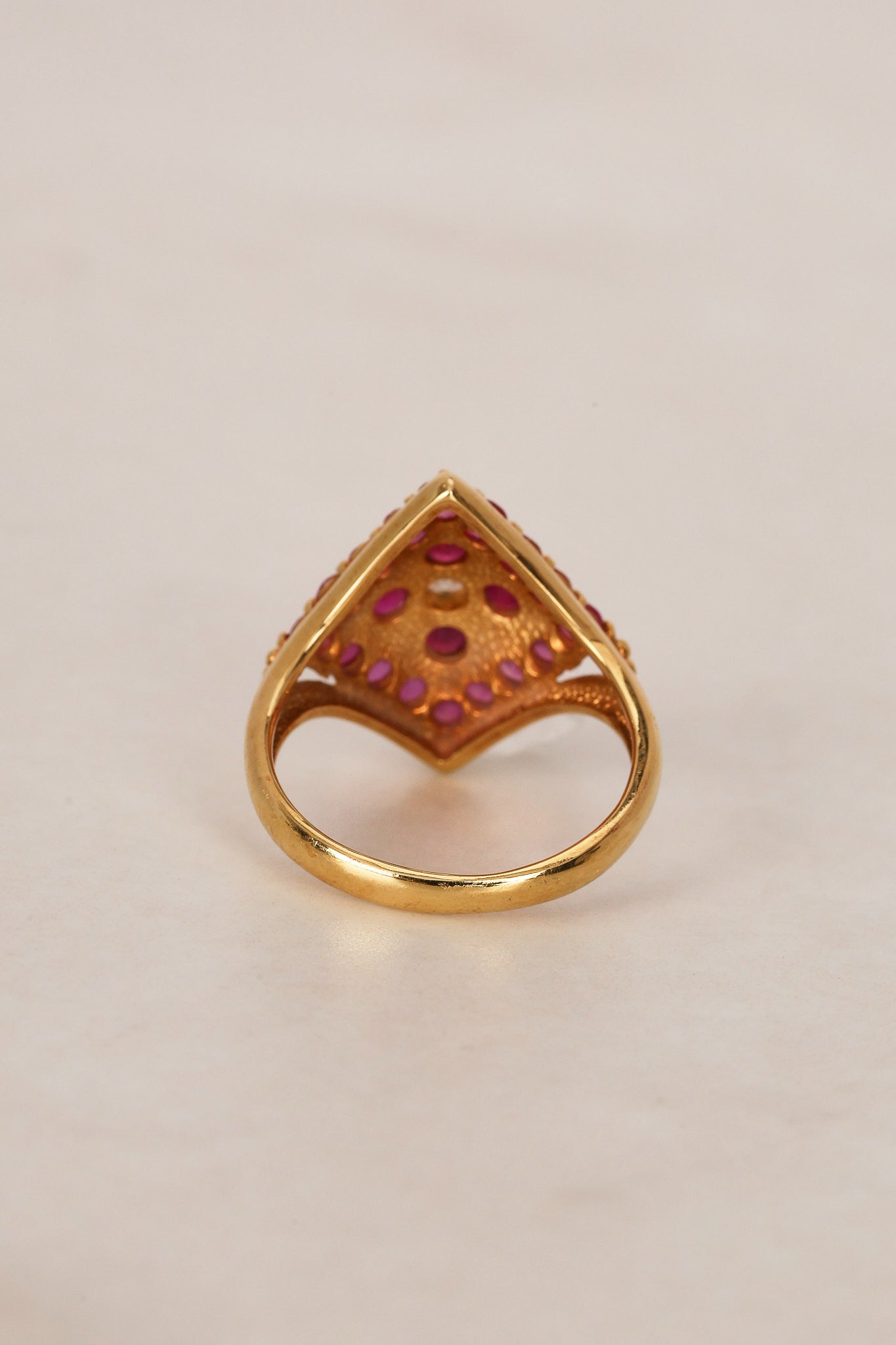 18K Ruby & Diamond Gold Ring