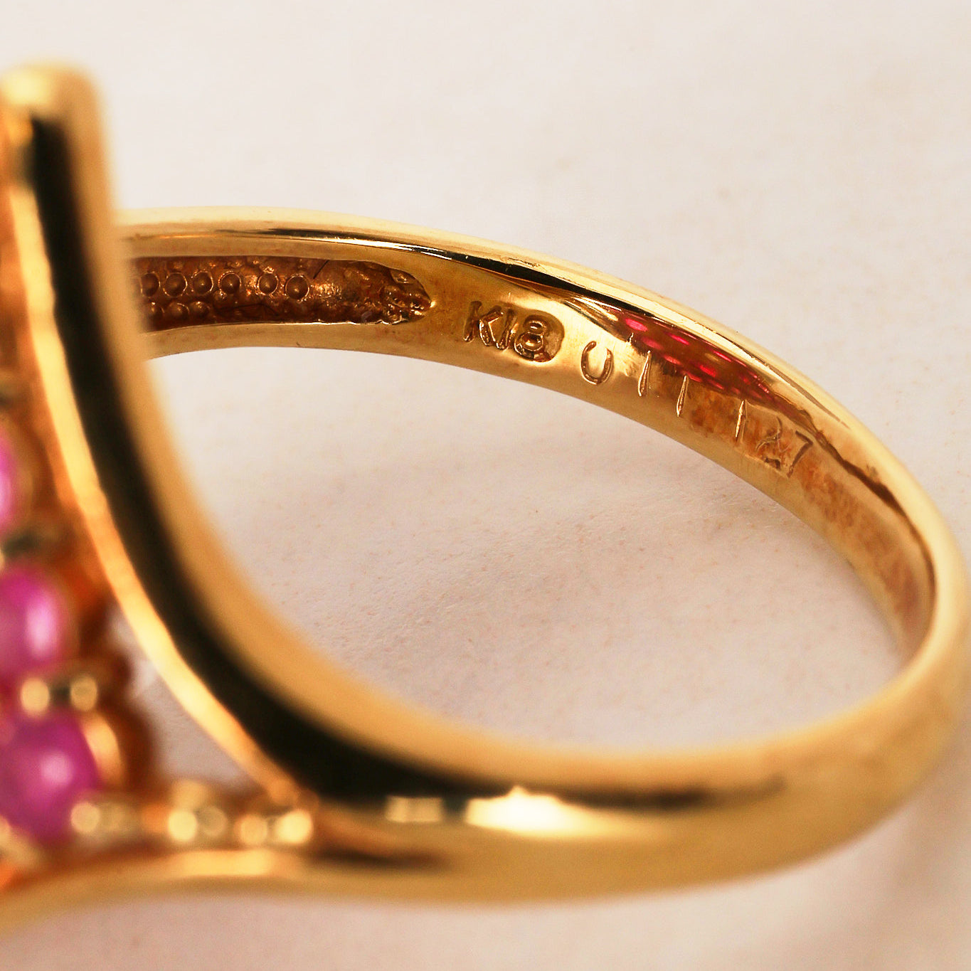 18K Ruby & Diamond Gold Ring