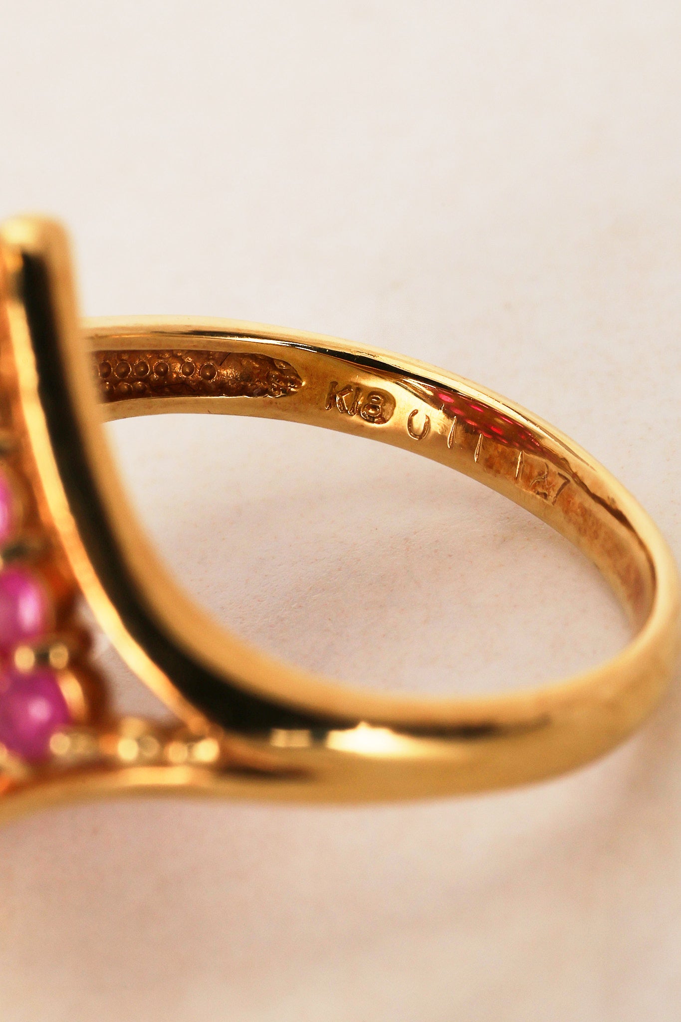 18K Ruby & Diamond Gold Ring