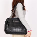 Chanel Large LAX Camera Bag Tote Black Calfskin 2007 SHW