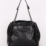 Chanel Large LAX Camera Bag Tote Black Calfskin 2007 SHW