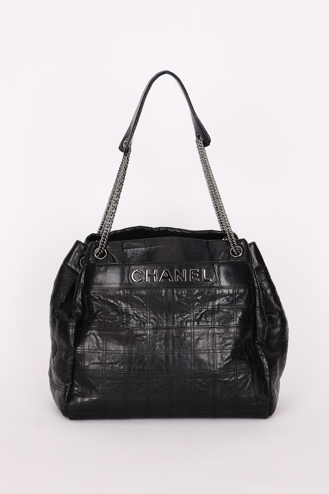 Chanel Large LAX Camera Bag Tote Black Calfskin 2007 SHW