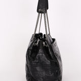 Chanel Large LAX Camera Bag Tote Black Calfskin 2007 SHW