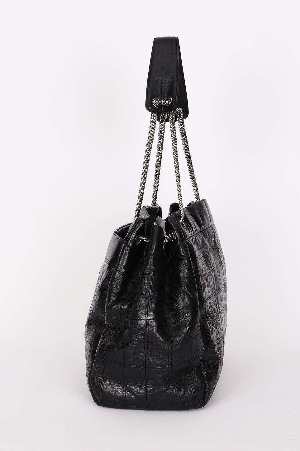 Chanel Large LAX Camera Bag Tote Black Calfskin 2007 SHW