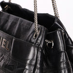 Chanel Large LAX Camera Bag Tote Black Calfskin 2007 SHW
