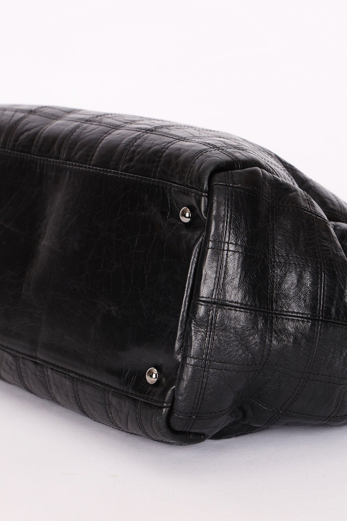 Chanel Large LAX Camera Bag Tote Black Calfskin 2007 SHW