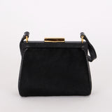 Gucci Kisslock Frame Mini Shoulder Bag Black Ponyhair
