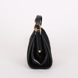 Gucci Kisslock Frame Mini Shoulder Bag Black Ponyhair