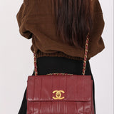 Chanel Jumbo Mademoiselle Single Flap Bordeaux Caviar 24K GP