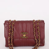 Chanel Jumbo Mademoiselle Single Flap Bordeaux Caviar 24K GP
