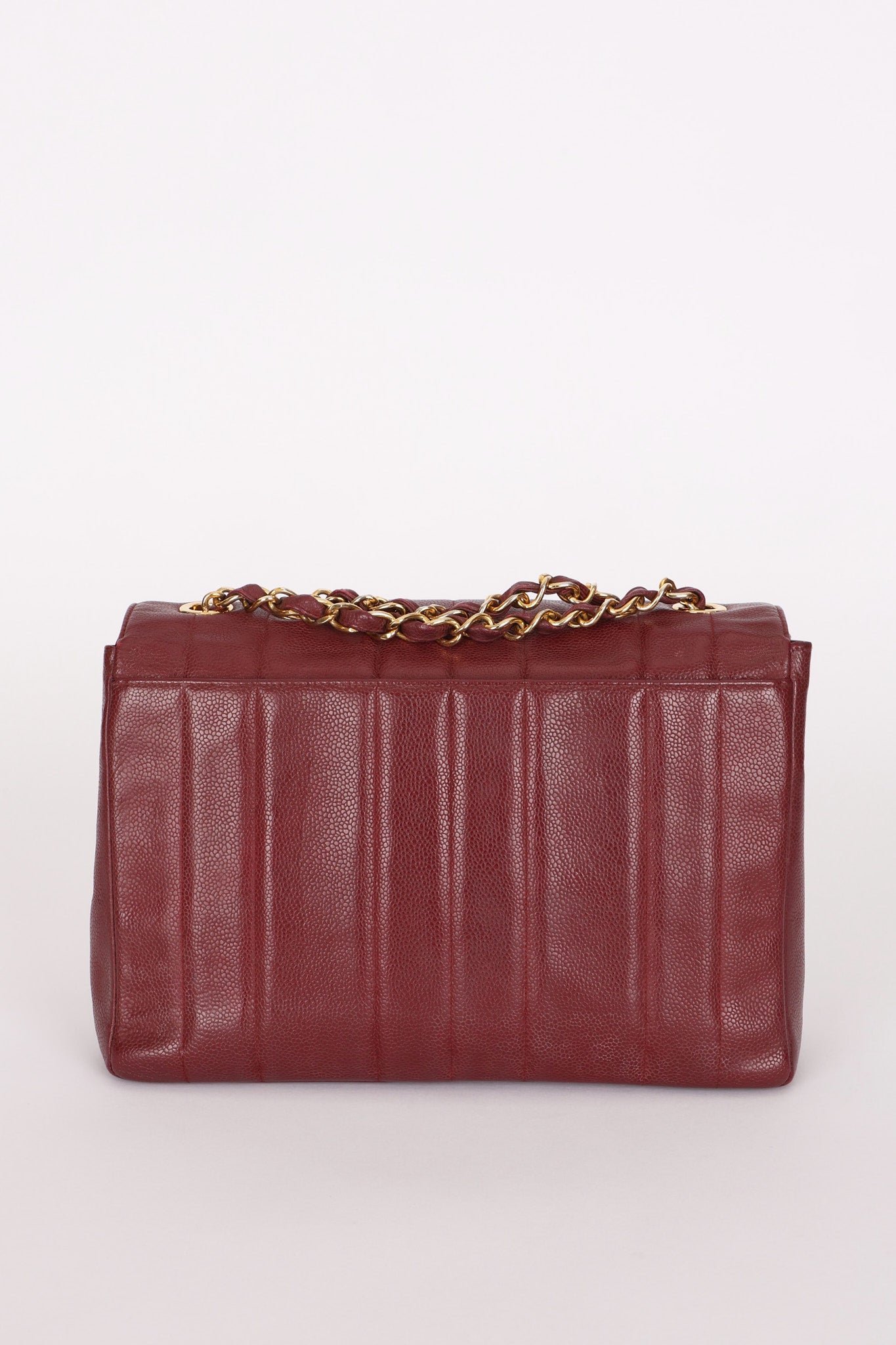 Chanel Jumbo Mademoiselle Single Flap Bordeaux Caviar 24K GP