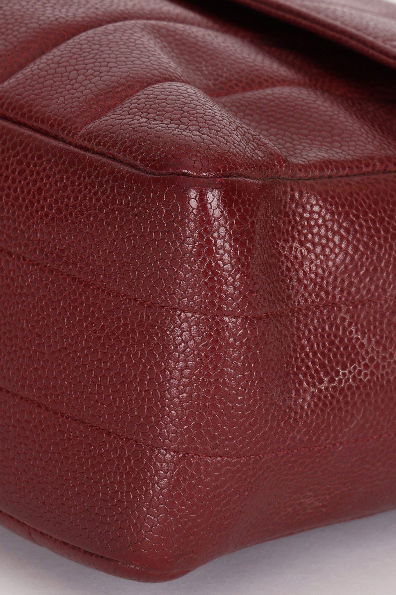 Chanel Jumbo Mademoiselle Single Flap Bordeaux Caviar 24K GP