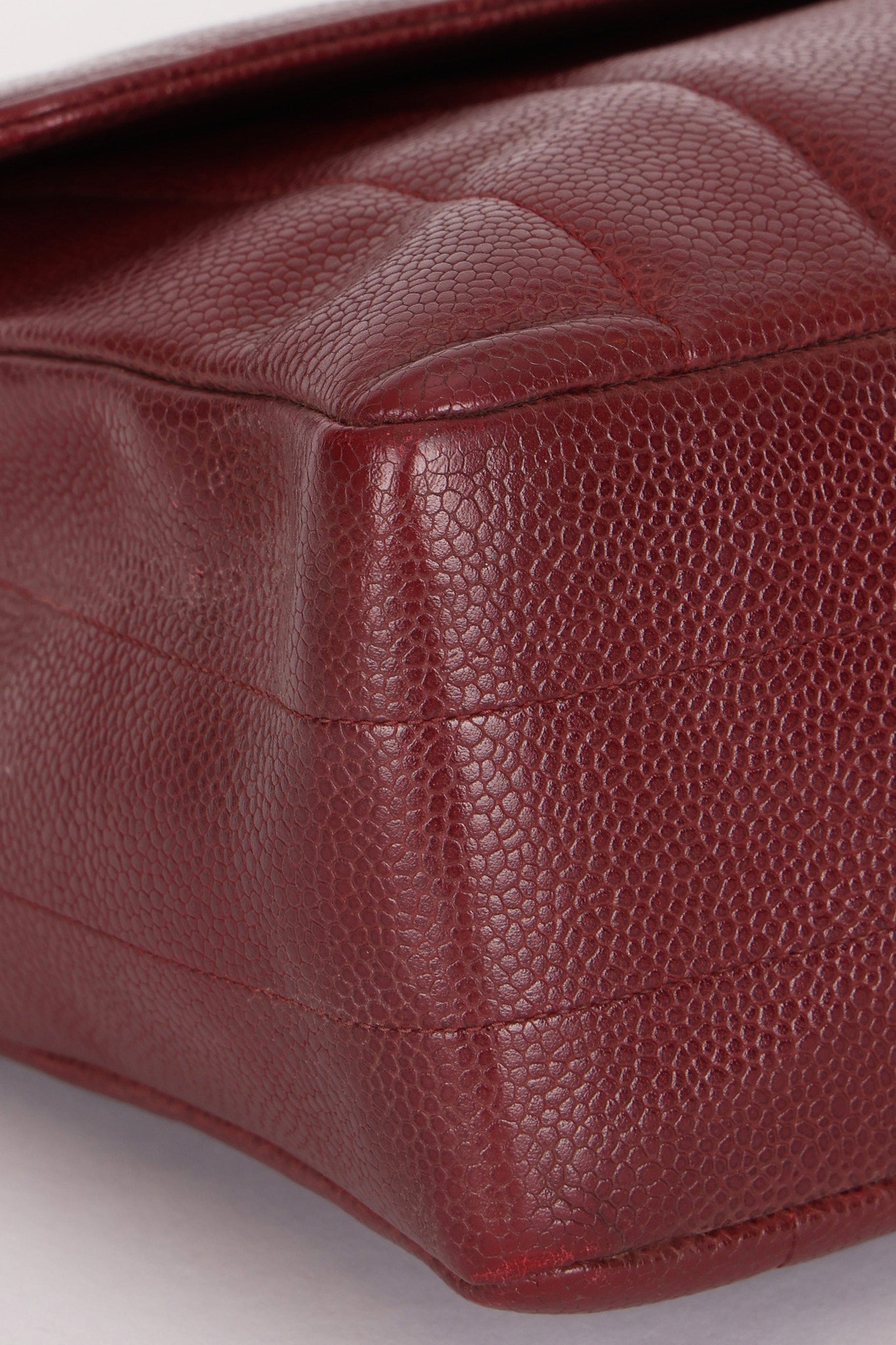 Chanel Jumbo Mademoiselle Single Flap Bordeaux Caviar 24K GP