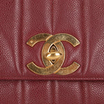 Chanel Jumbo Mademoiselle Single Flap Bordeaux Caviar 24K GP