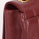 Chanel Jumbo Mademoiselle Single Flap Bordeaux Caviar 24K GP