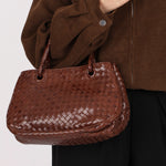 Bottega Veneta Intrecciato Top Handle Tote Brown