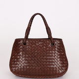 Bottega Veneta Intrecciato Top Handle Tote Brown