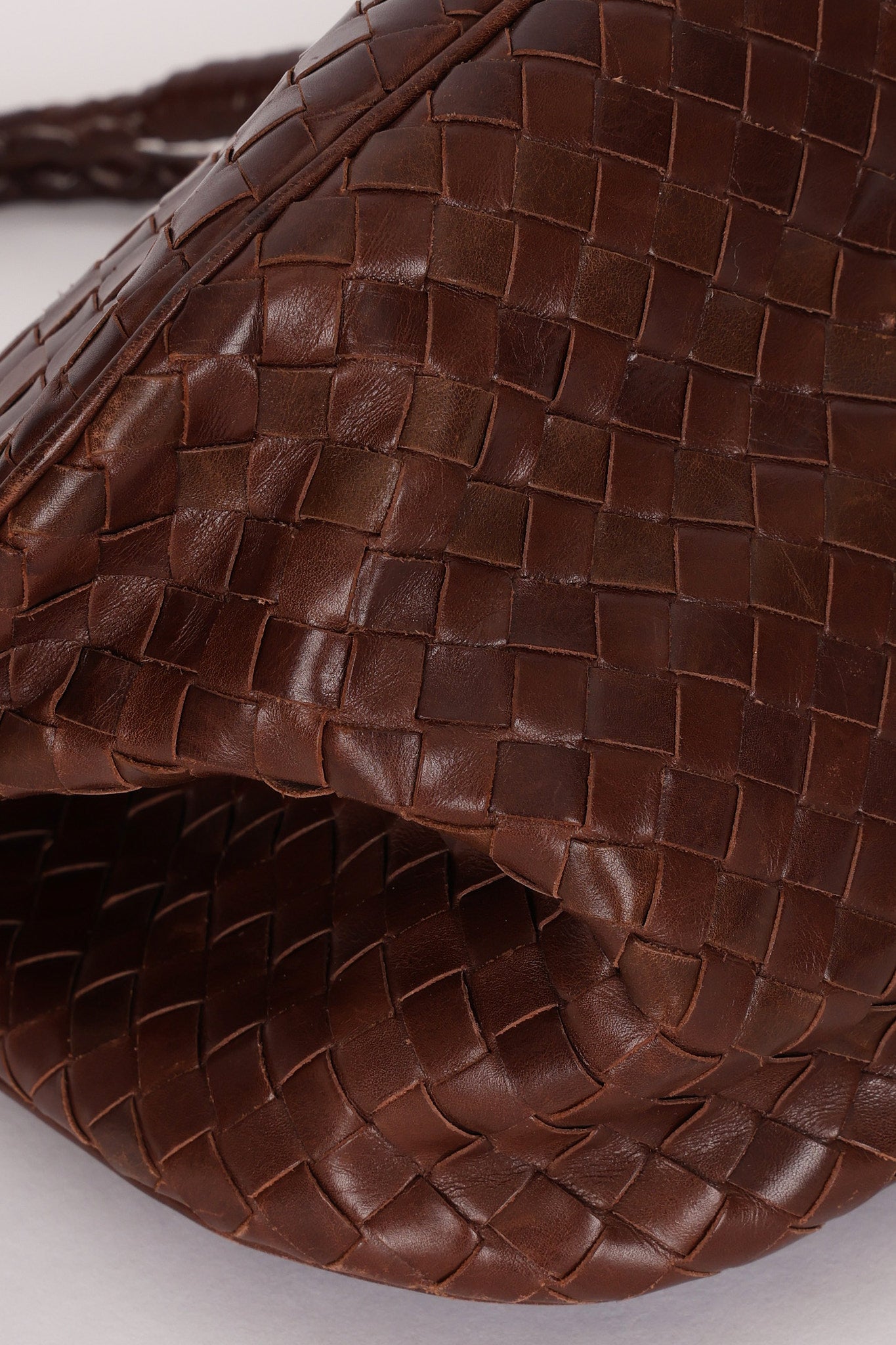 Bottega Veneta Intrecciato Top Handle Tote Brown