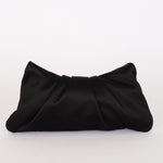 Chanel Envelope Flap Clutch Black Satin SHW