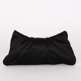 Chanel Envelope Flap Clutch Black Satin SHW