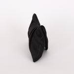 Chanel Envelope Flap Clutch Black Satin SHW