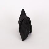 Chanel Envelope Flap Clutch Black Satin SHW