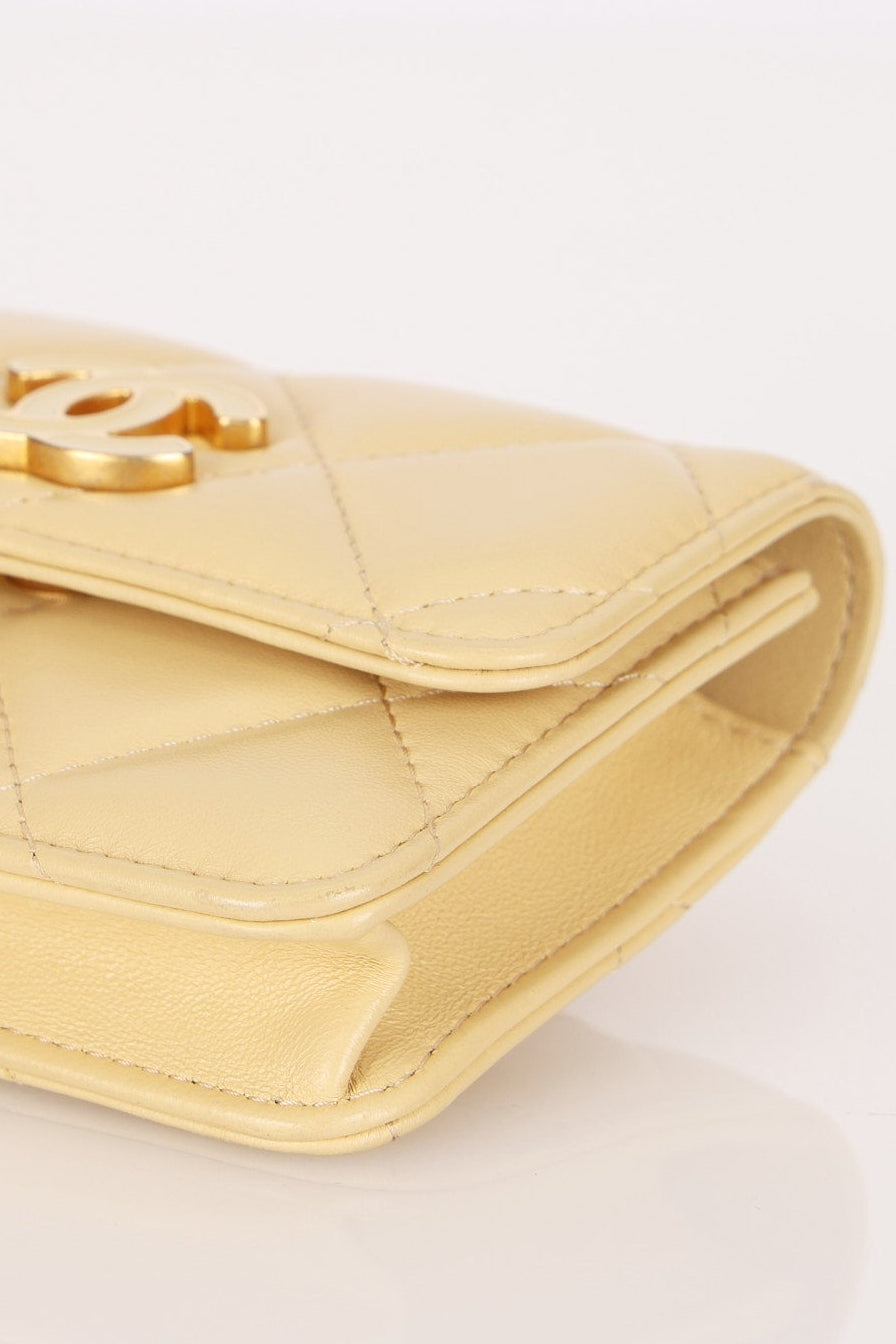Chanel Mini Belt Bag Butter Yellow Lambskin AGHW