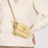 Chanel Mini Belt Bag Butter Yellow Lambskin AGHW