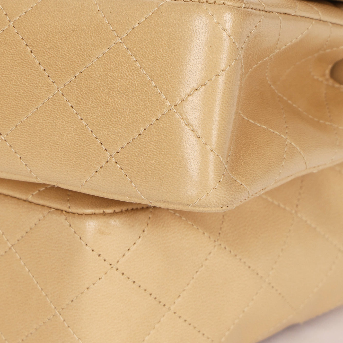 Rare Chanel Parent and Child Kelly Beige Lambskin 1992 24K GP