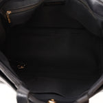 Chanel Turnlock Front Pocket Top Handle Shoulder Bag Black Calfskin AGHW