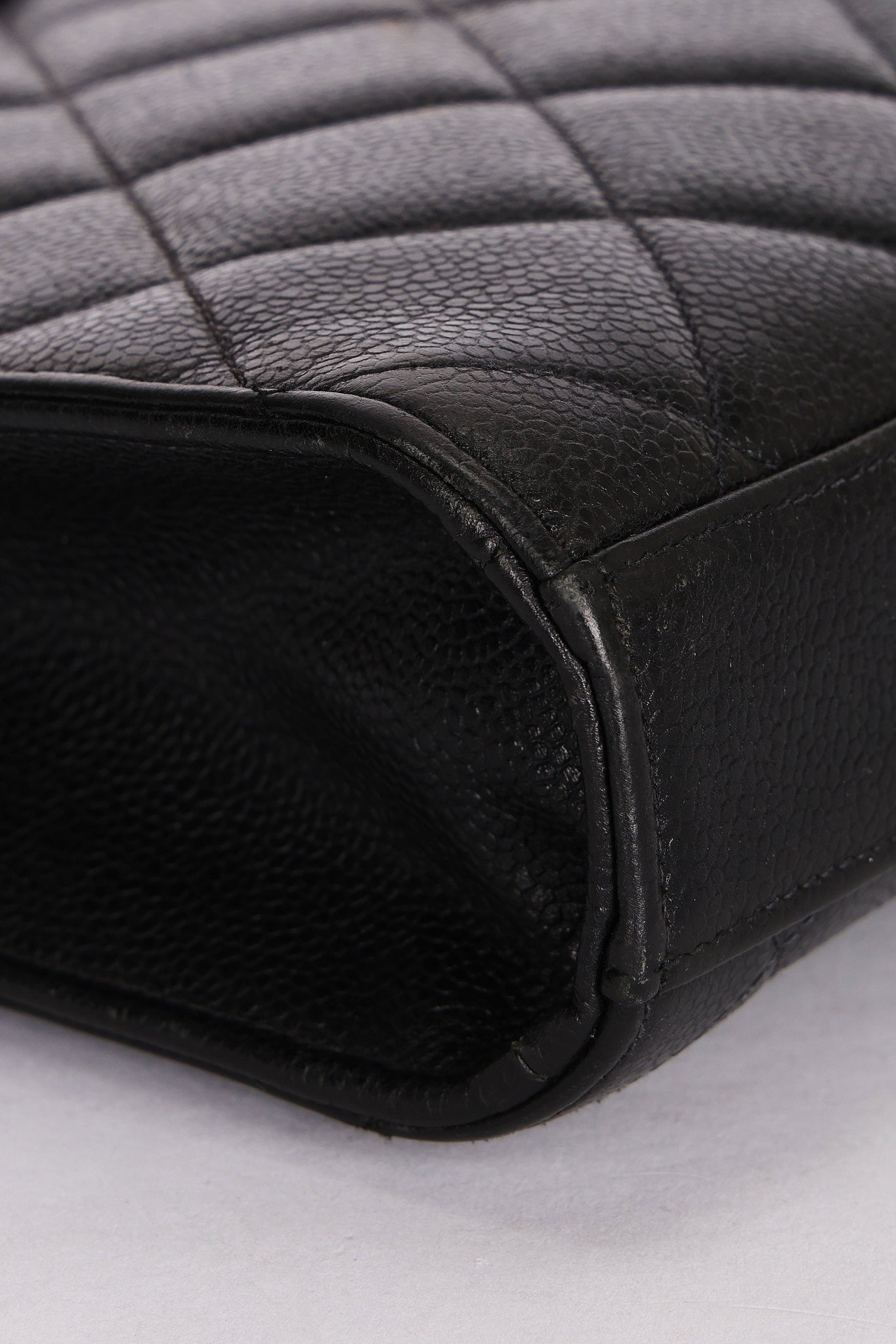 Chanel Turnlock Top Handle Briefcase Black Caviar 1998 24K GP