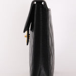 Chanel Turnlock Top Handle Briefcase Black Caviar 24K GP