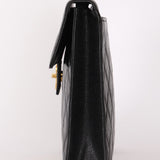Chanel Turnlock Top Handle Briefcase Black Caviar 24K GP
