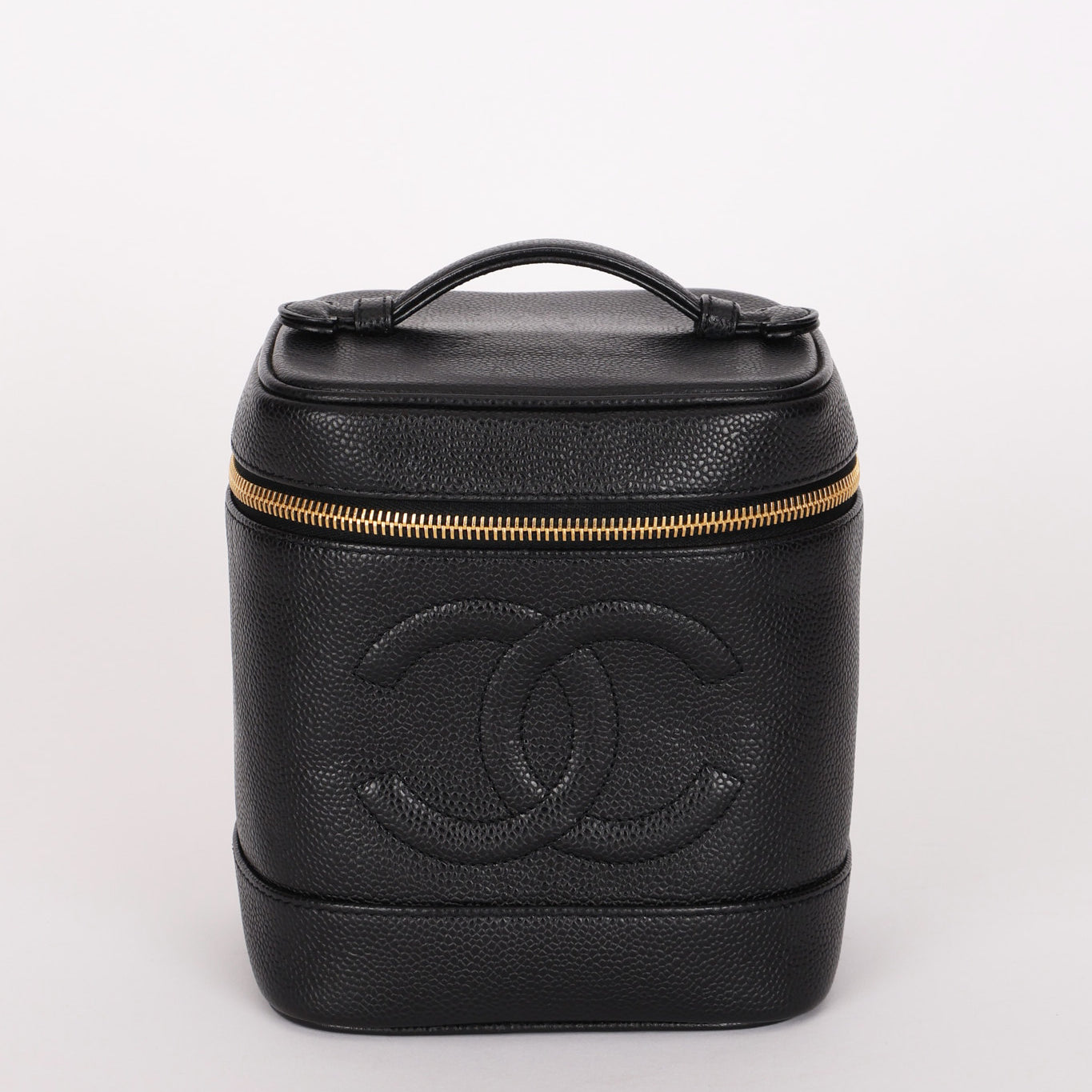 Chanel Timeless Vanity Bag Black Caviar 2005 24K GP