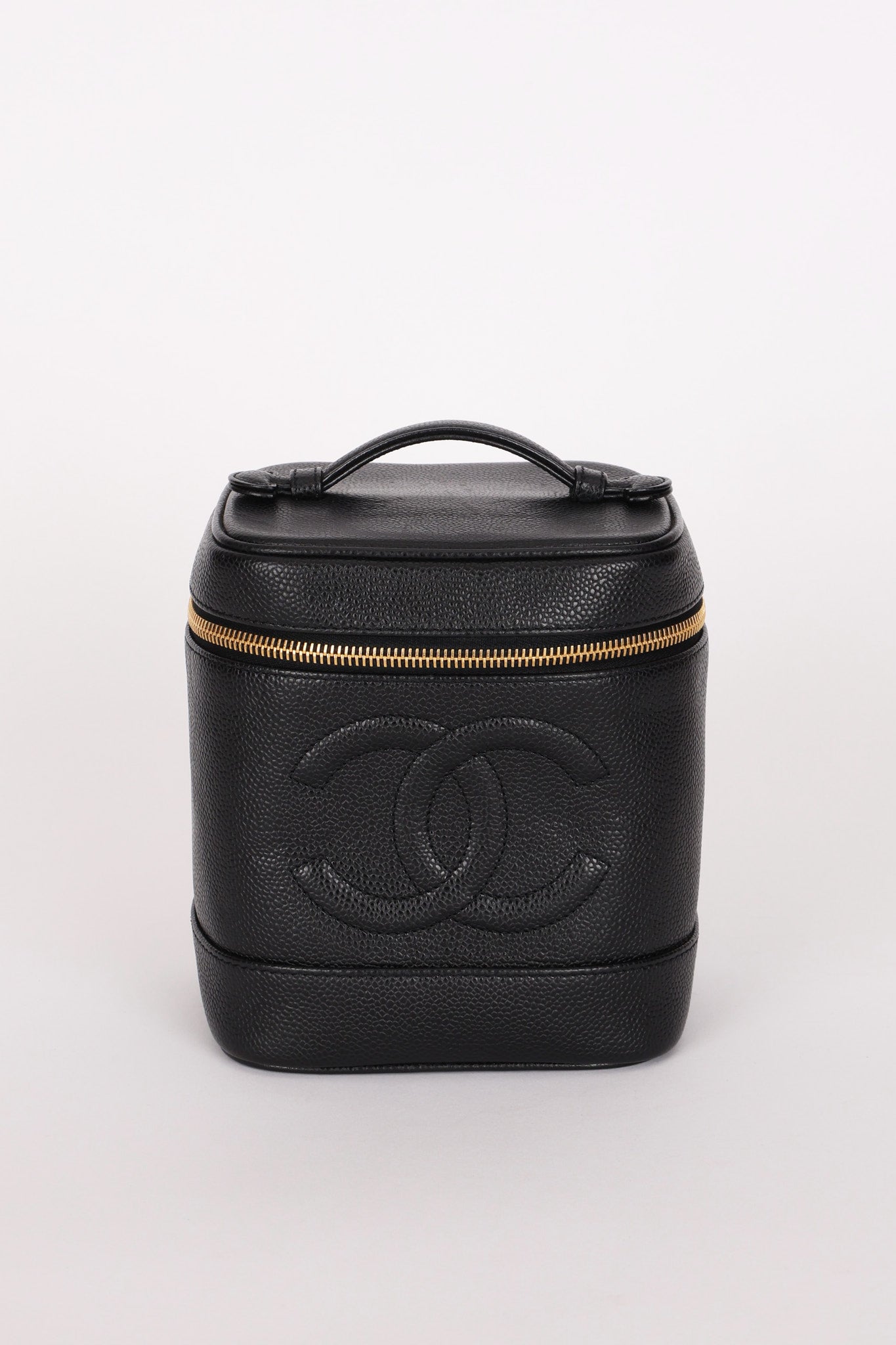 Chanel Timeless Vanity Bag Black Caviar 2005 24K GP