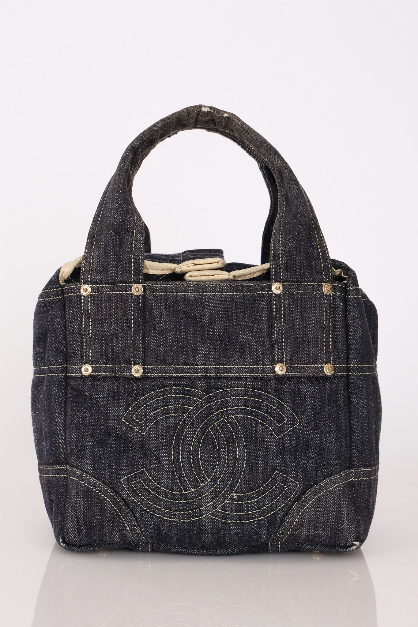 Chanel CC Denim Tote GHW