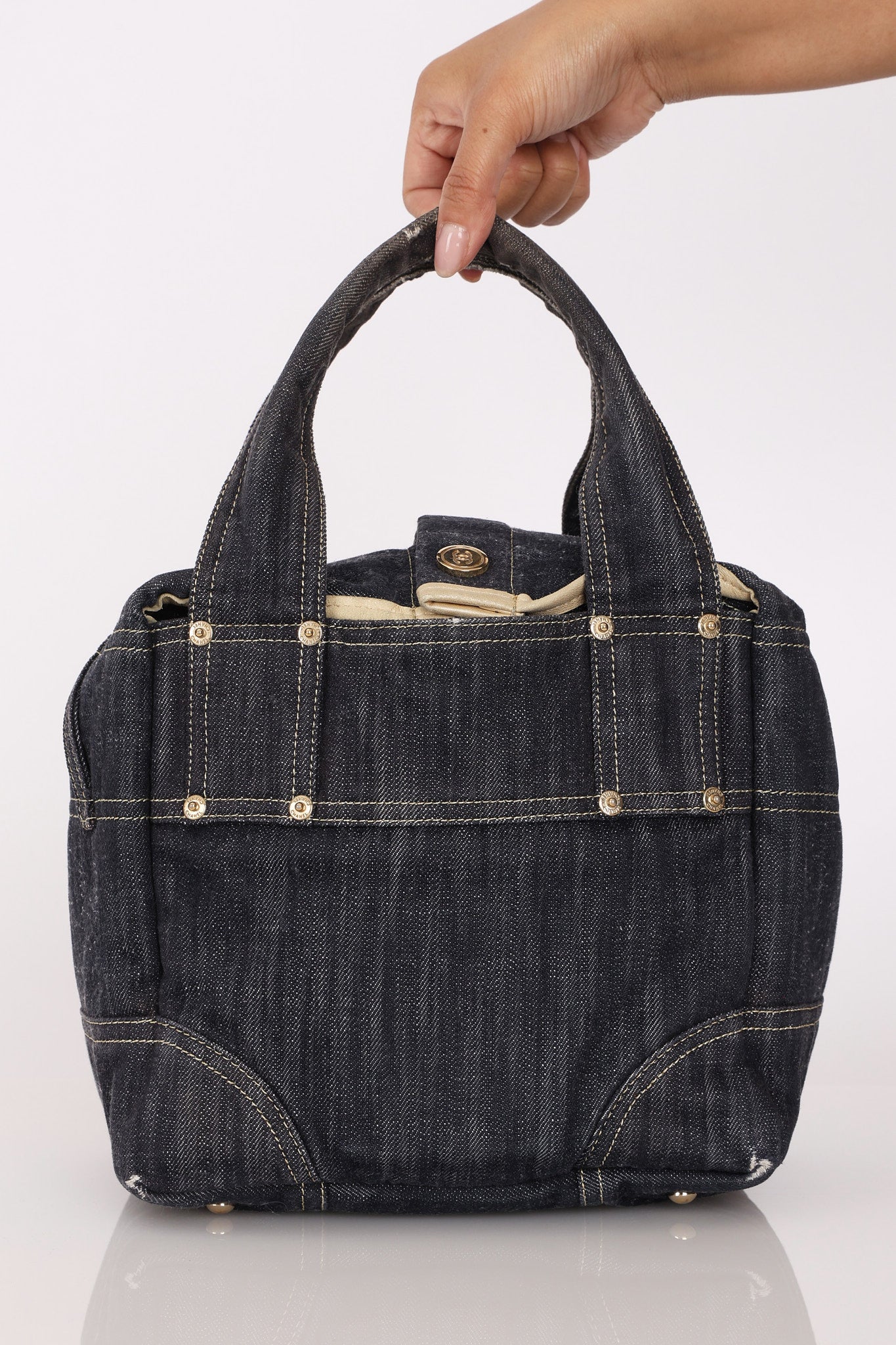 Chanel CC Denim Tote GHW