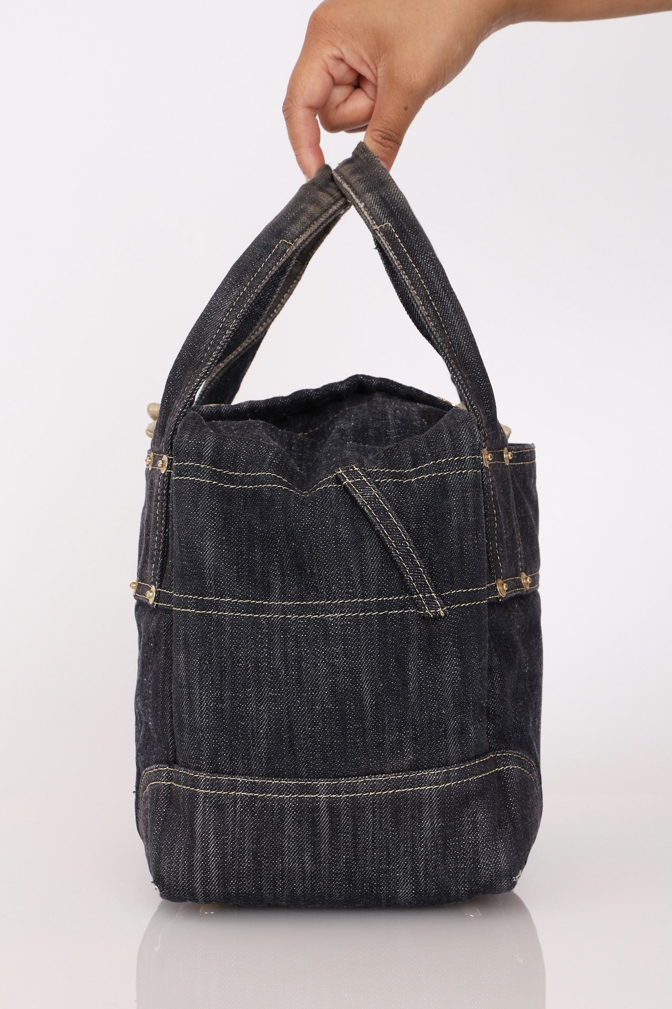Chanel CC Denim Tote GHW
