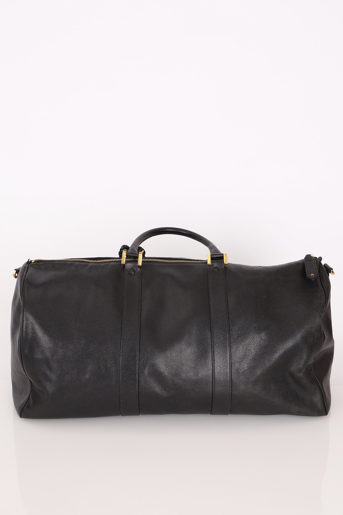 Chanel Timeless Duffle Bag Black Caviar 24K GP