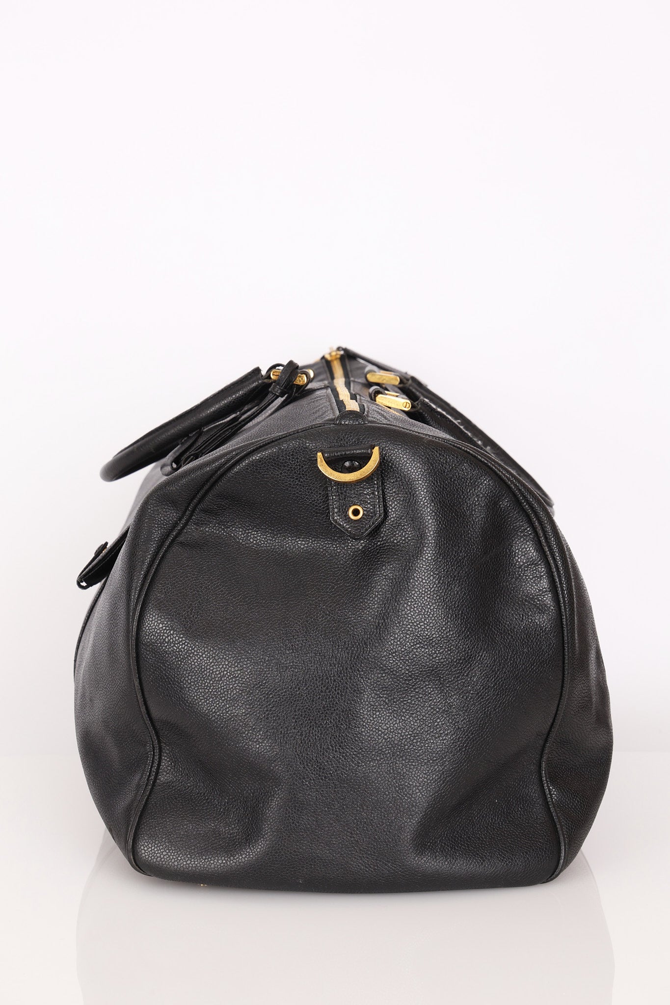 Chanel Timeless Duffle Bag Black Caviar 24K GP