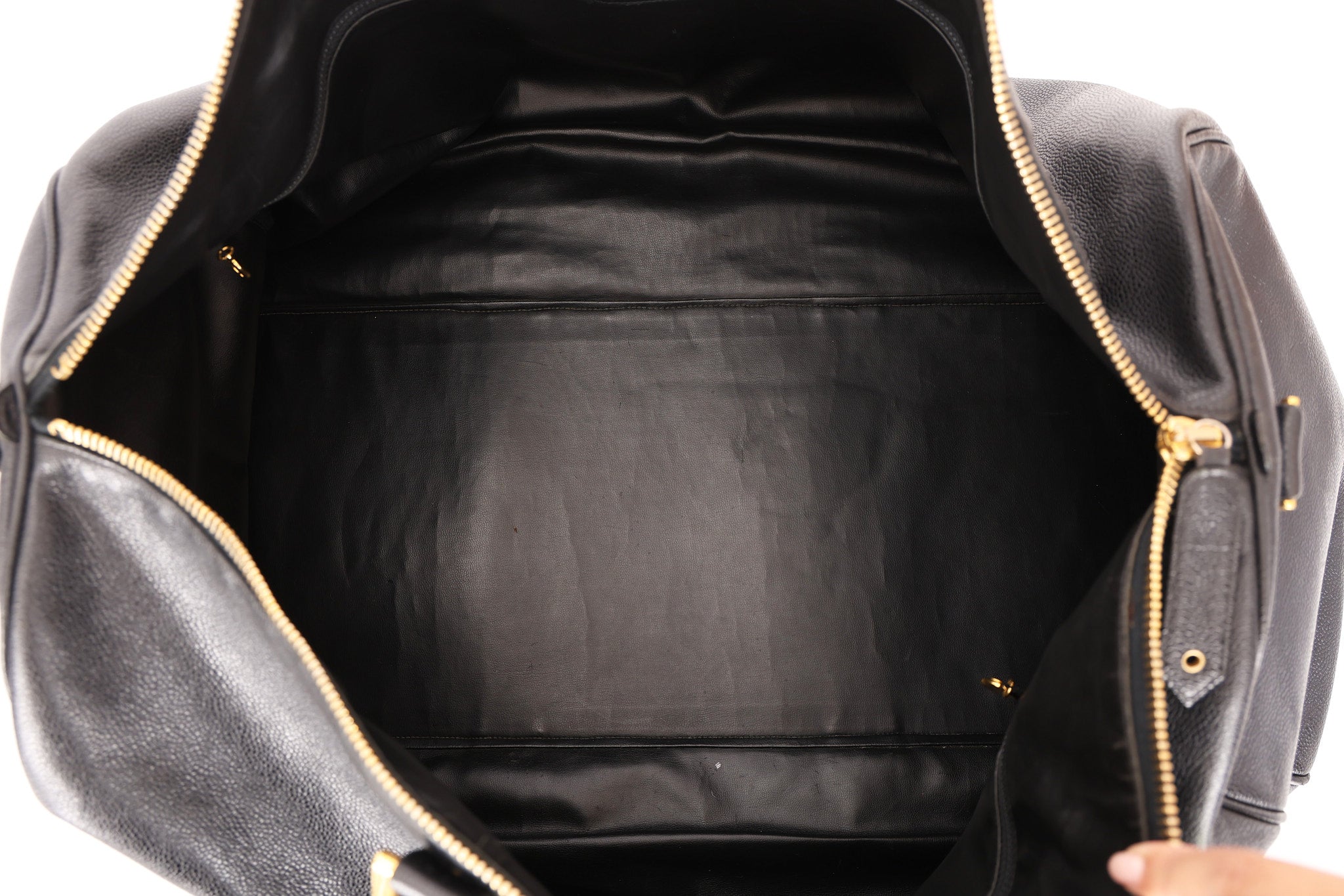 Chanel Timeless Duffle Bag Black Caviar 24K GP