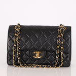 Chanel Small Classic Double Flap Black Lambskin 24K GP