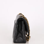 Chanel Small Classic Double Flap Black Lambskin 24K GP
